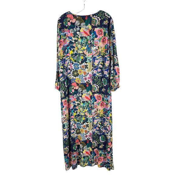 Johnny Was Puff Sleeve Maxi Dress Swim Cover Up Layla Print Size XS - Picture 9 of 13